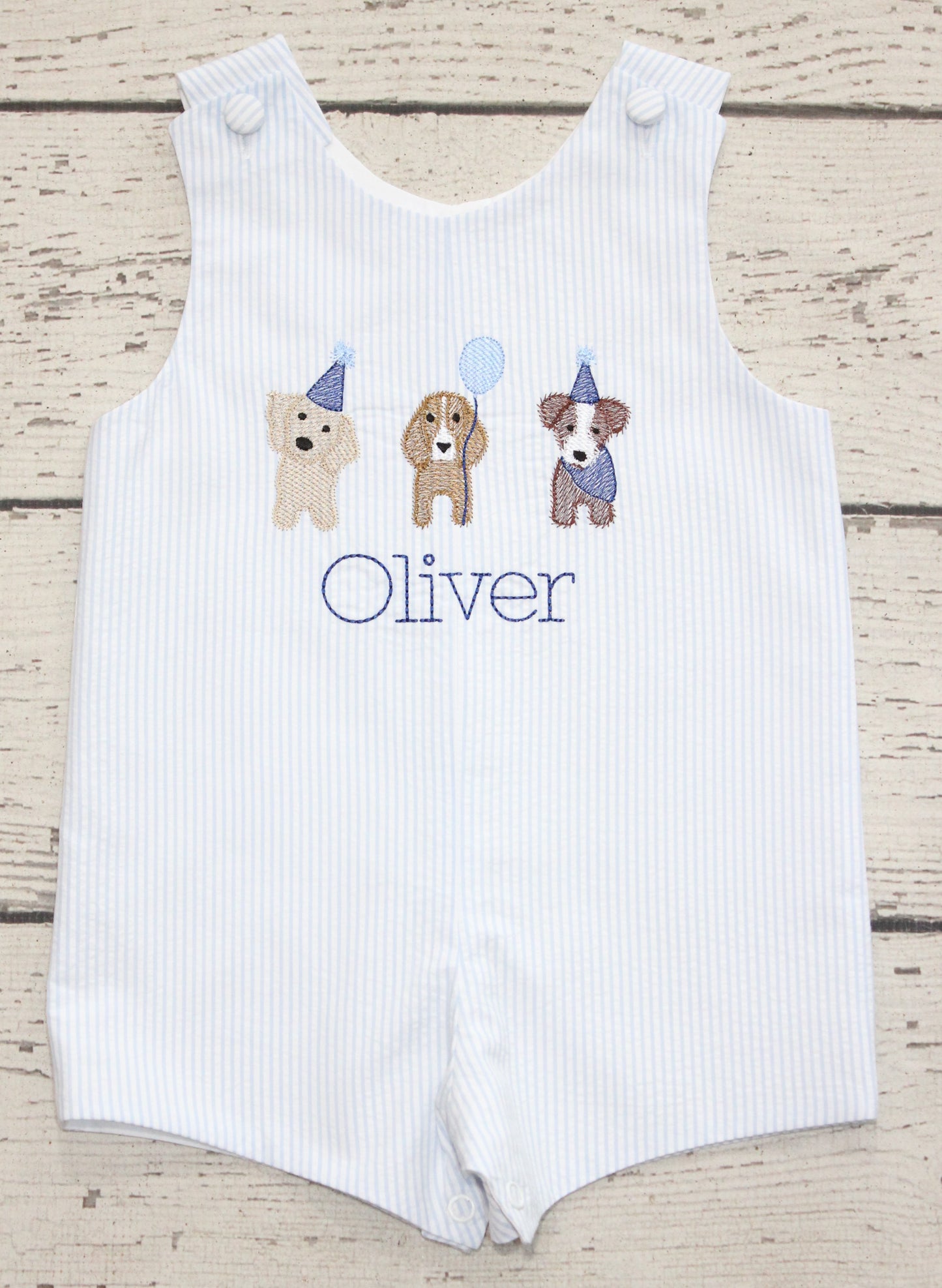 Monogrammed Puppy Birthday Shortall, Monogrammed Labrador Jon Jon