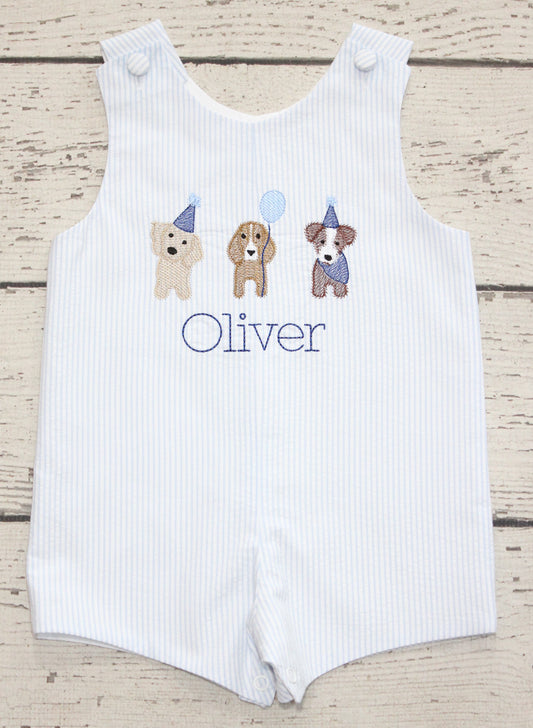 Monogrammed Puppy Birthday Shortall, Monogrammed Labrador Jon Jon