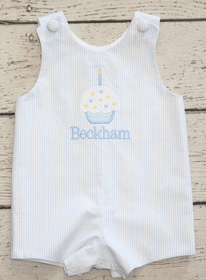 Monogrammed Cupcake Birthday Shortall, Pastel Monogrammed Cupcake Jon jon