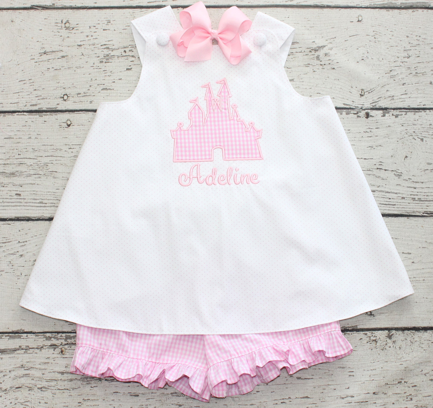 Monogrammed Castle Bloomer Set