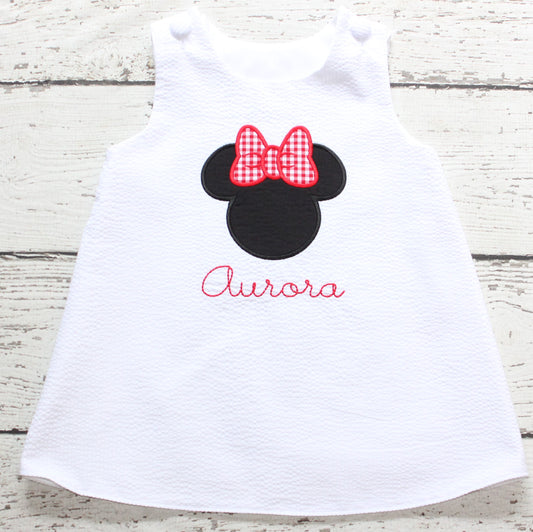 Monogrammed Minnie Seersucker Dress