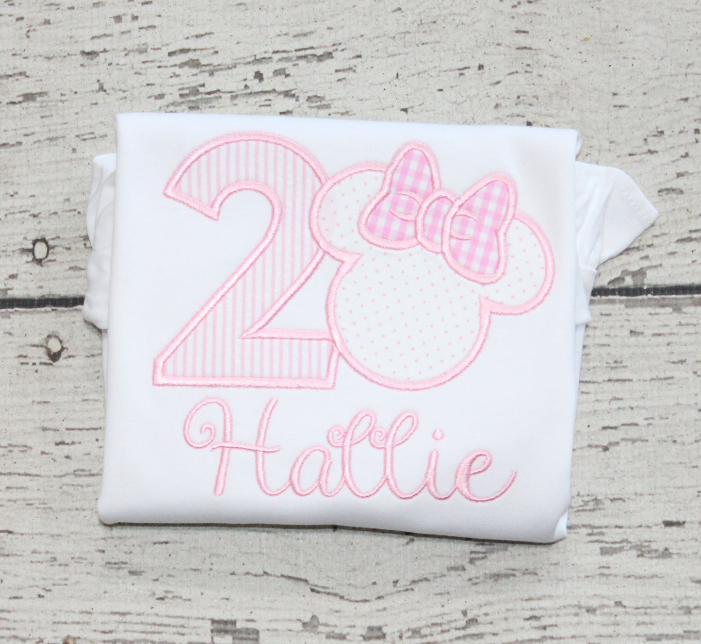 Monogrammed Birthday Minnie Shirt, Monogrammed Pink Minnie Birthday Outfit