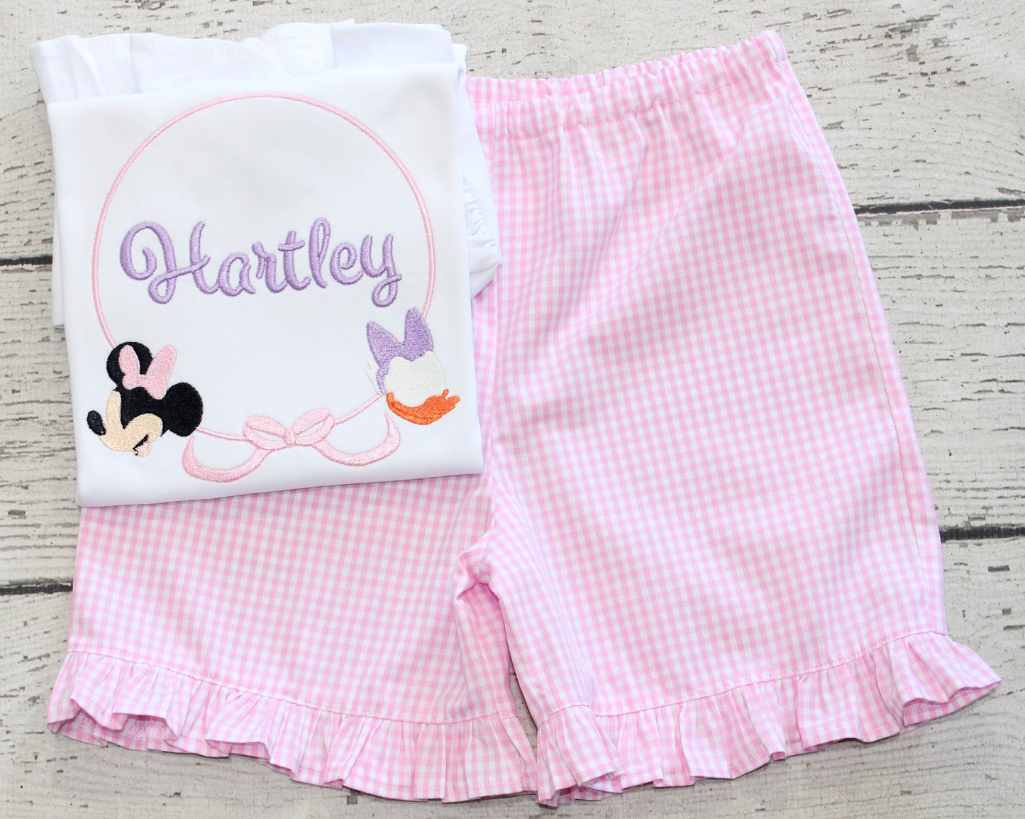 Monogrammed Minnie and Daisy Outfit