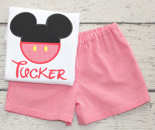 Monogrammed Mickey Pant Outfit