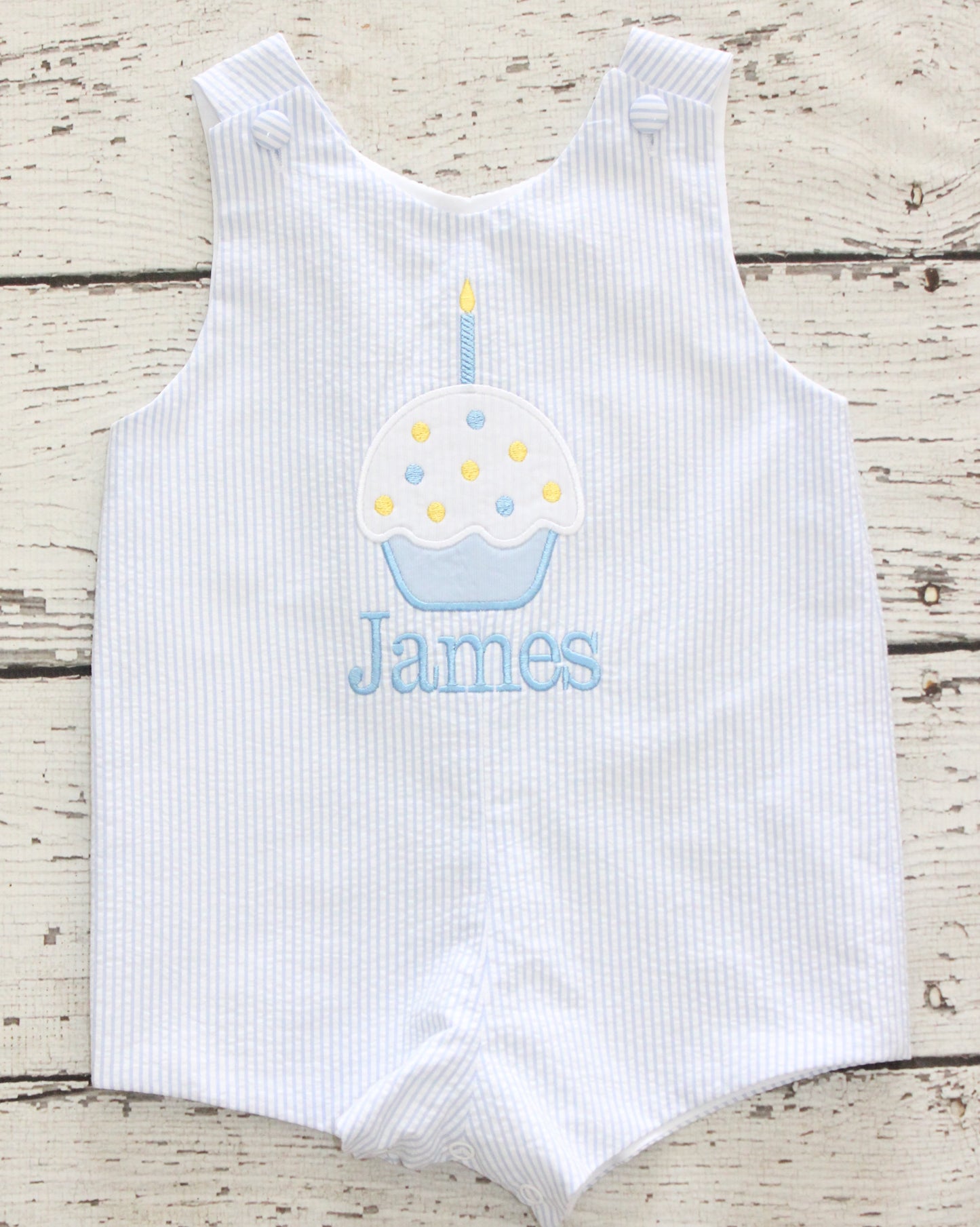 Monogrammed Cupcake Birthday Shortall, Pastel Monogrammed Cupcake Jon jon