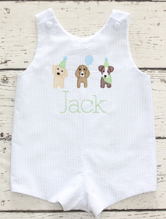 Monogrammed Puppy Birthday Shortall, Monogrammed Labrador Jon Jon