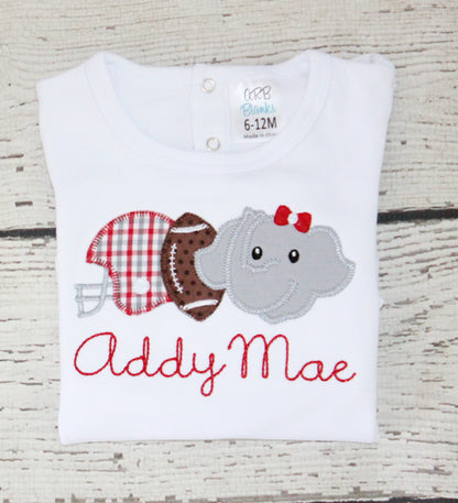 Monogrammed Tide Football Outfit, Monogrammed Alabama Baby Gift