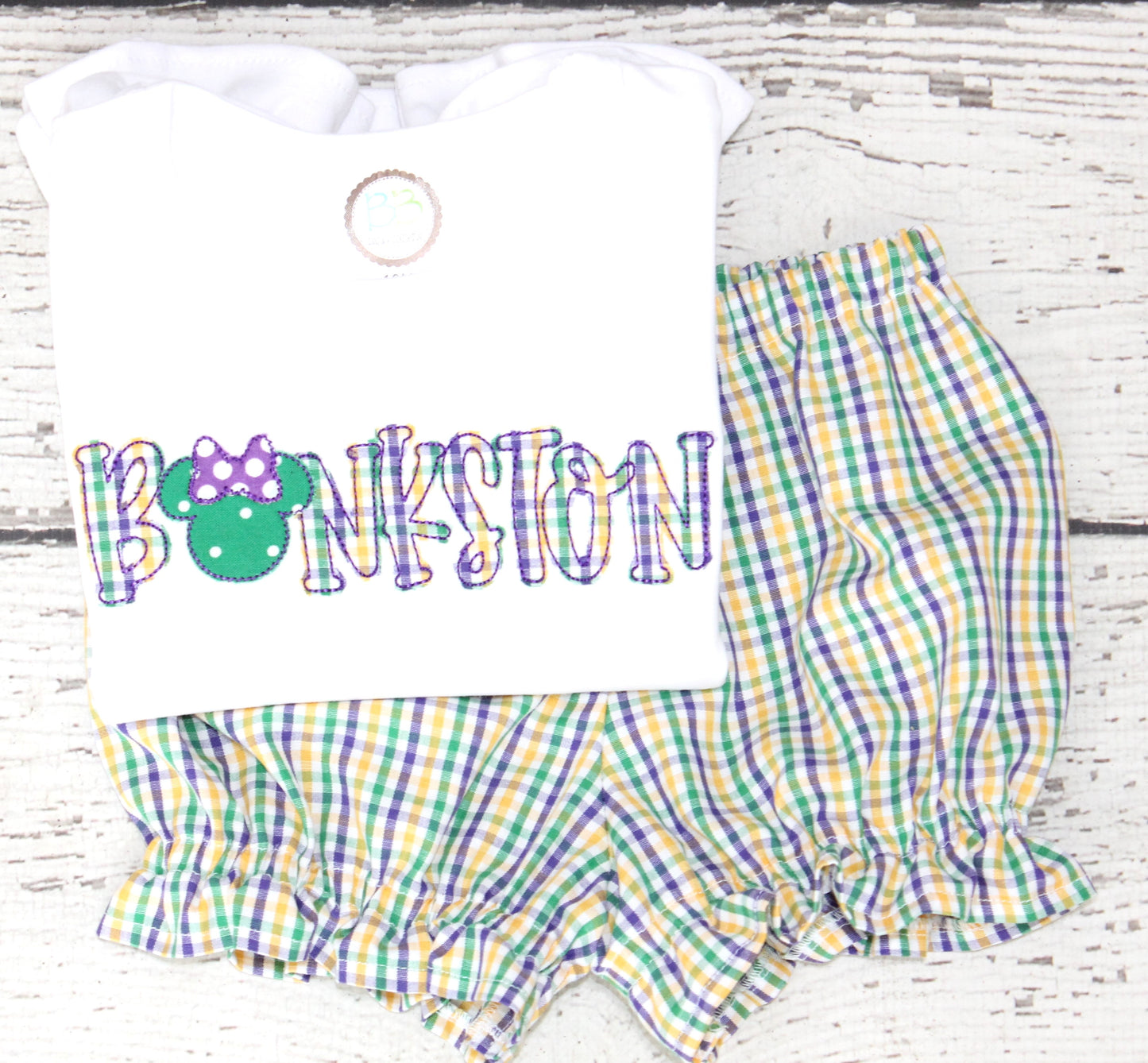 Monogrammed Mardi Gras Disney Outfit