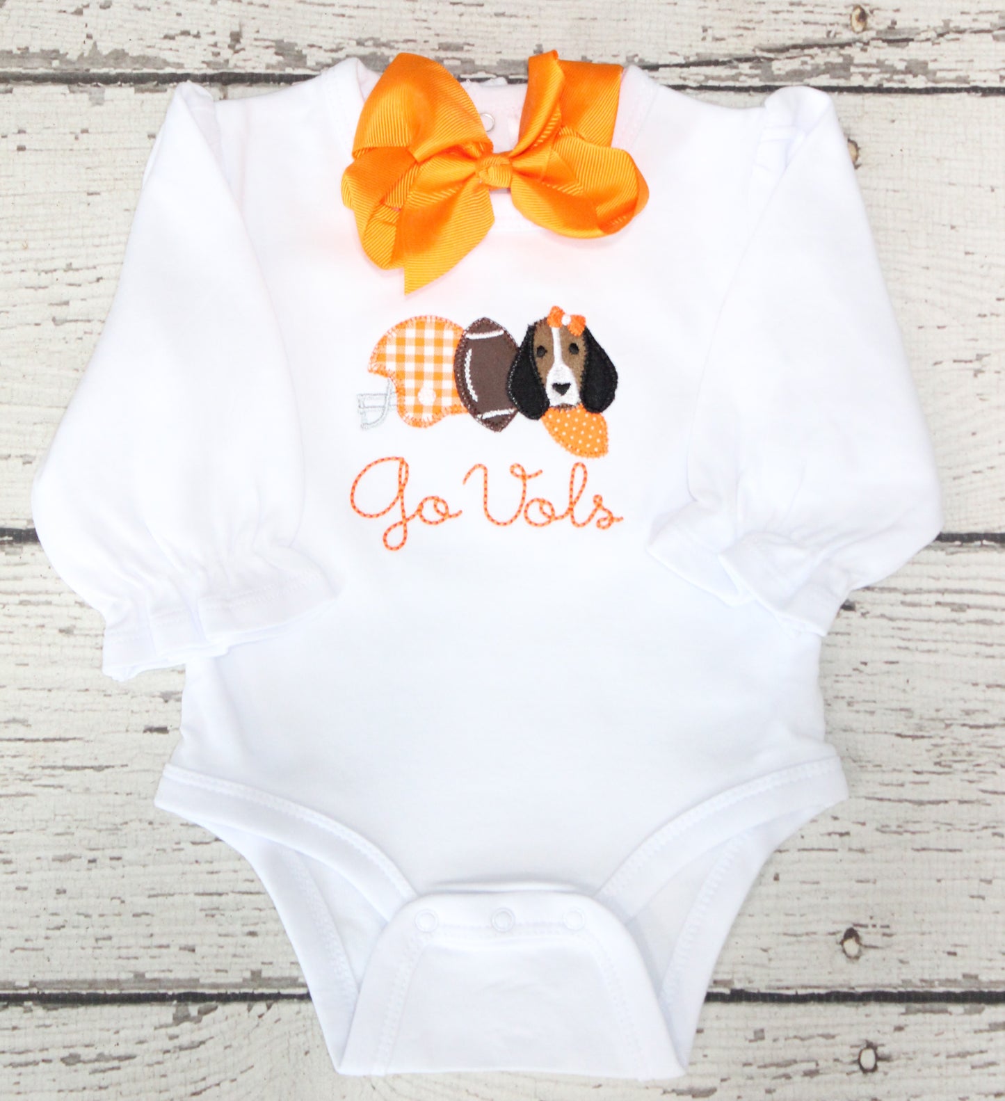 Monogrammed Vols Football Outfit, Monogrammed Vols Baby Gift