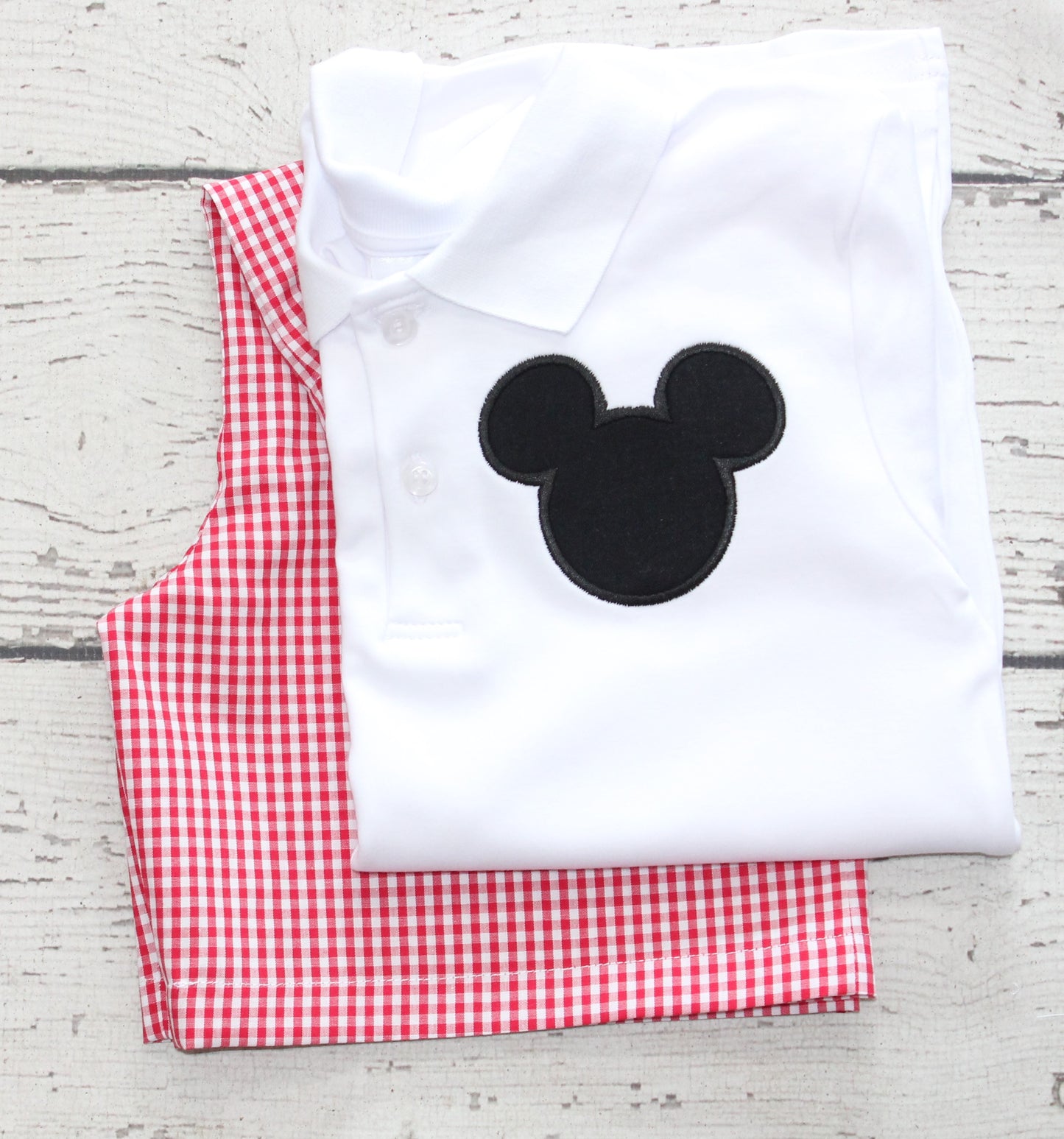 Monogrammed Mickey Polo Shorts Outfit