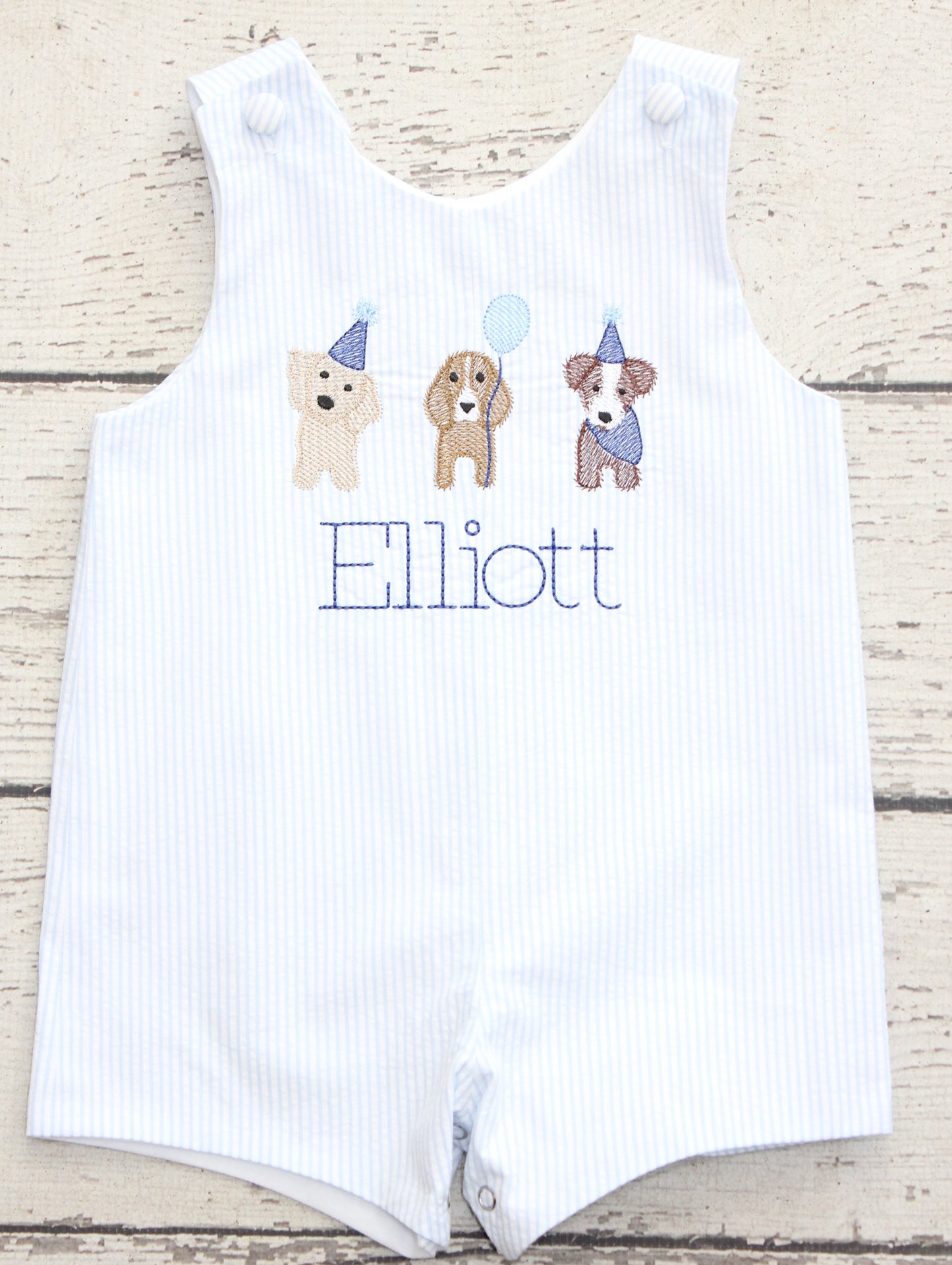 Monogrammed Puppy Birthday Shortall, Monogrammed Labrador Jon Jon